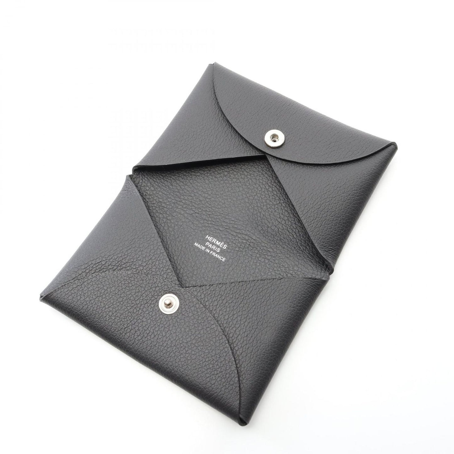 HERMES Calvi Coin Case in Black - Unused Luxury Accessory