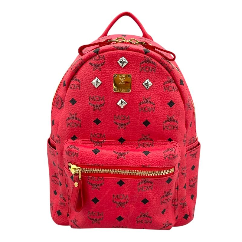 MCM Pink Leather Backpack for Men - Exquisite Craftsmanship