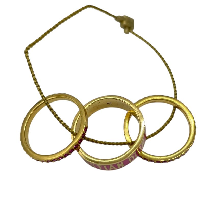 Christian Dior Code Triple Ring in Gold and Pink Metal