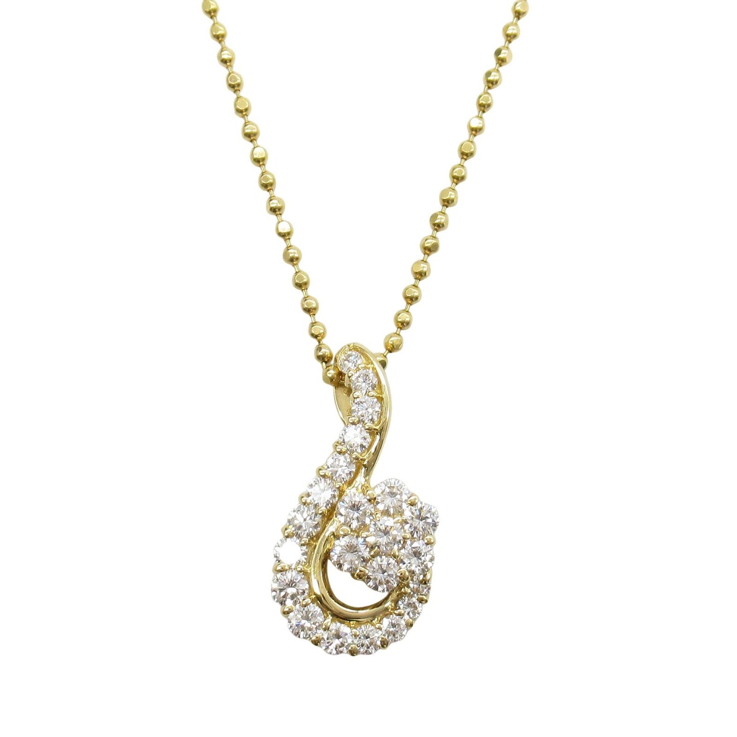 Exquisite K18 Yellow Gold Diamond Necklace - 1.04ct Luxury