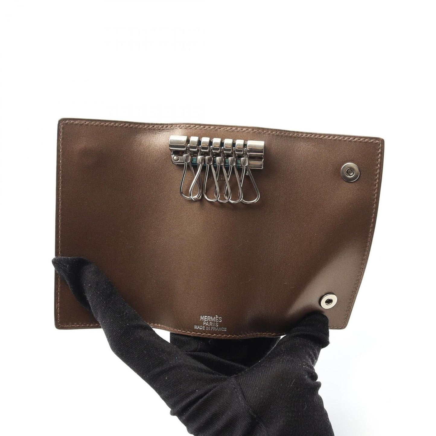 HERMES Serre Bronze Key Case - Exquisite Craftsmanship