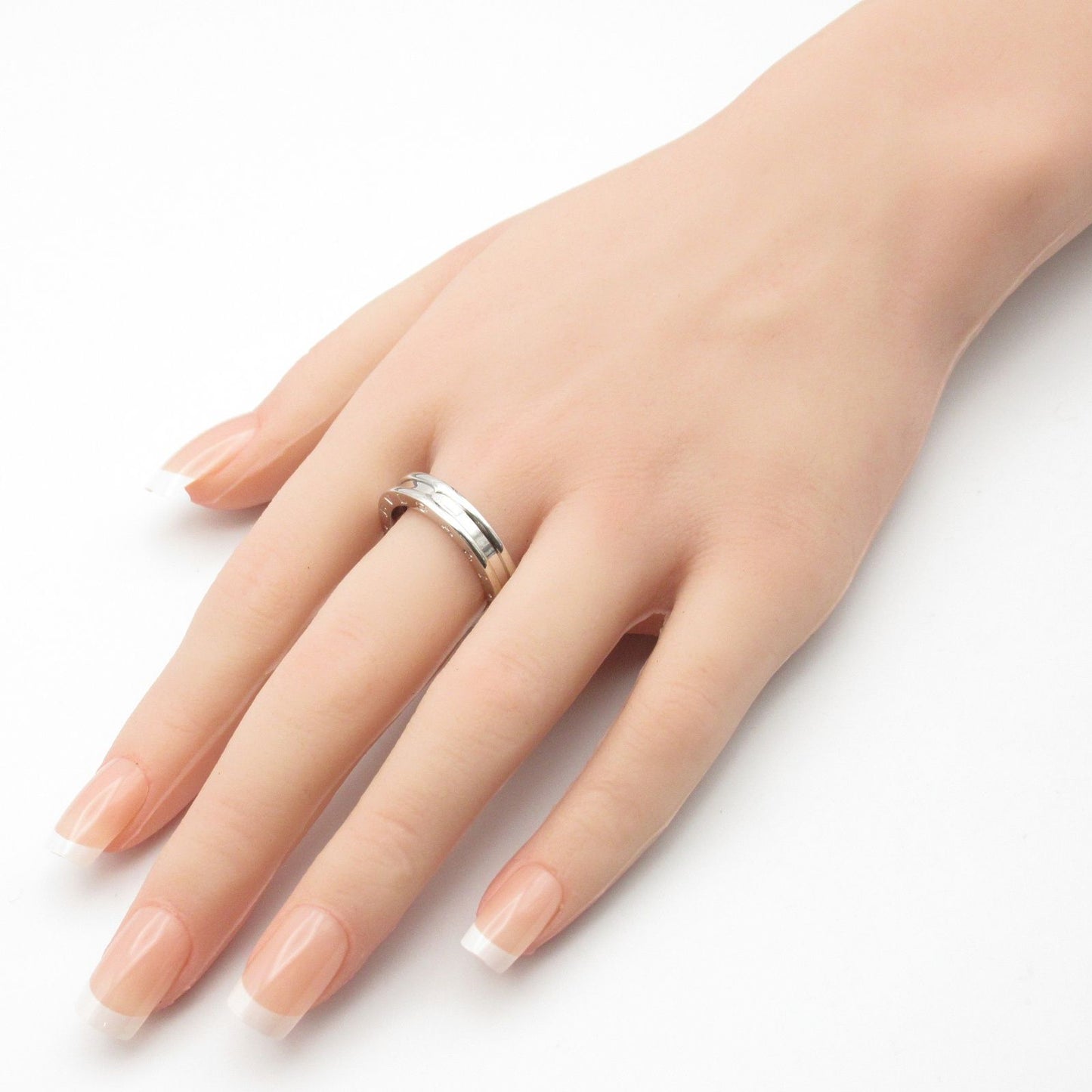 BVLGARI B-zero1 18K White Gold Ring - Timeless Elegance
