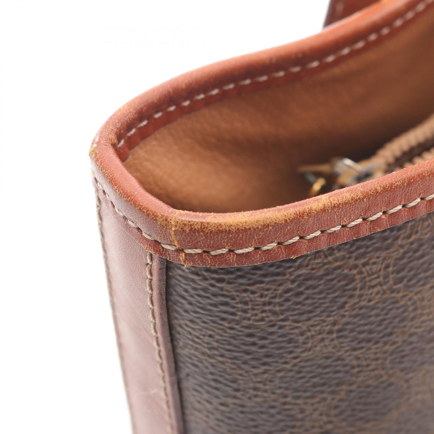 CELINE Macadam Brown Tote Bag - Timeless Elegance