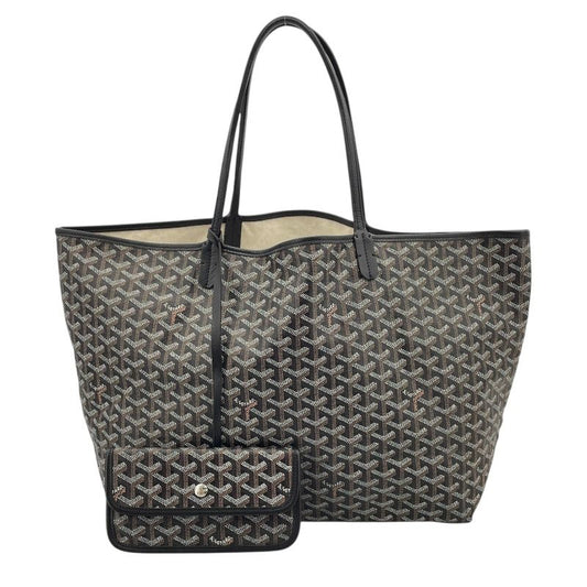 GOYARD Saint Louis GM Black PVC Coated Canvas Tote Bag