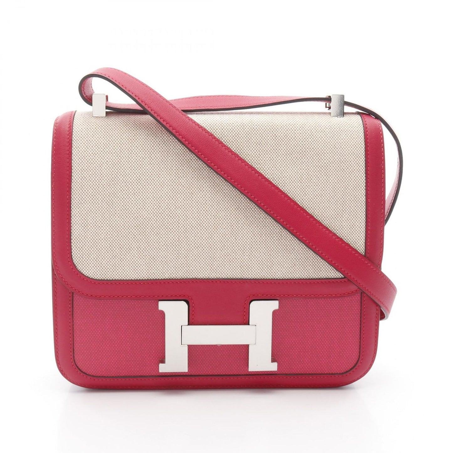 HERMES Constance 3 24 Shoulder Bag in Shocking Pink & Raspberry