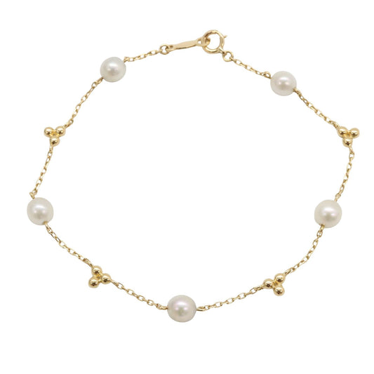 MIKIMOTO Pearl Bracelet in 18K Yellow Gold - Timeless Elegance
