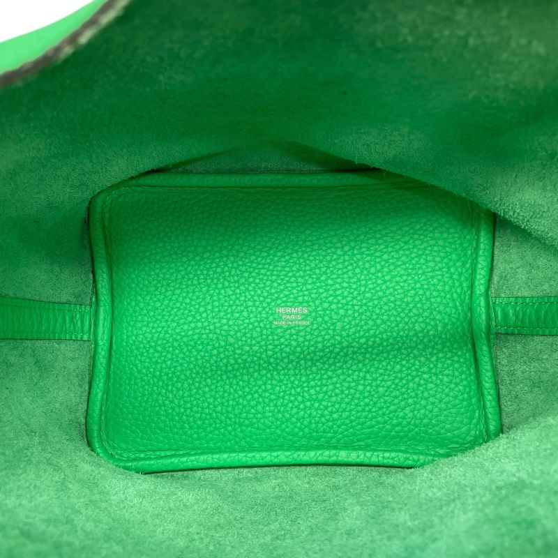 HERMES Picotin Lock PM Handbag in Veil Comic with Silver Hardware