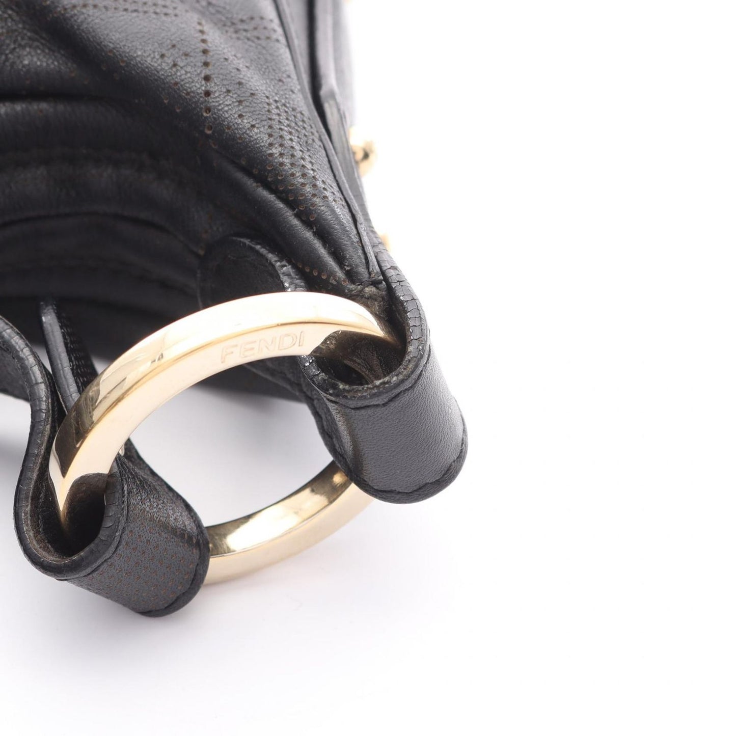 FENDI Black Leather Shoulder Bag - Timeless Elegance