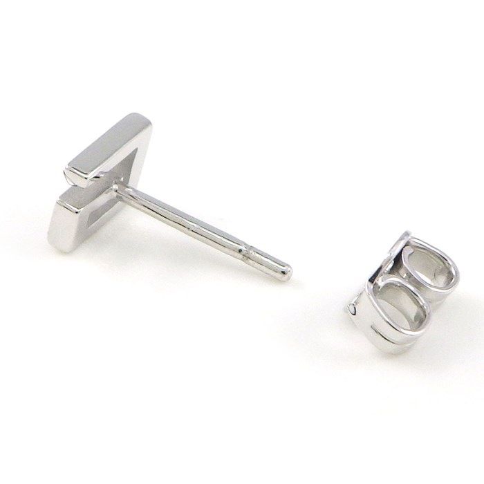 GUCCI G Logo Square Earrings in K18 White Gold - Exclusive Piece