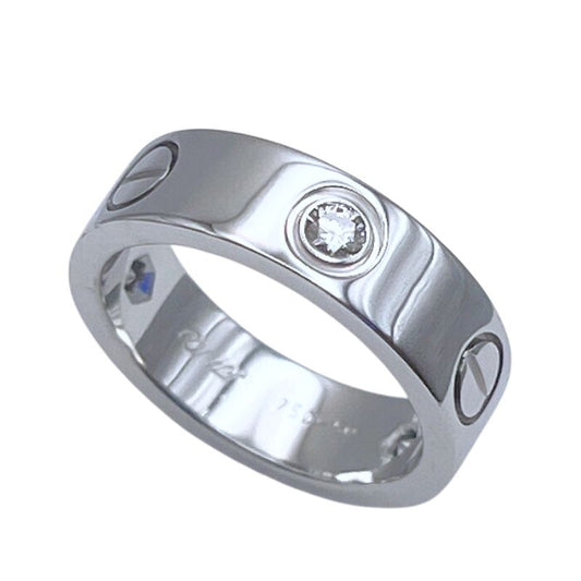 Cartier Love Ring in K18 White Gold with Diamonds - Size 50