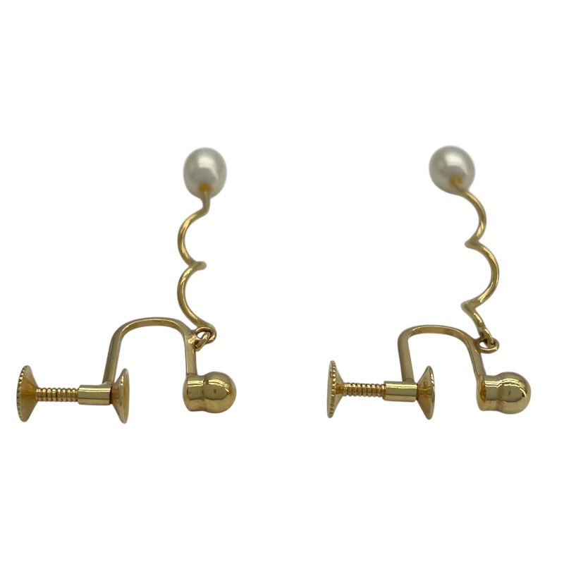 TASAKI K18 Yellow Gold Pearl Earrings - Exquisite Elegance