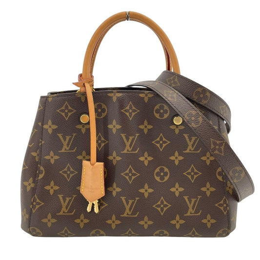Louis Vuitton Montaigne BB Monogram Canvas Shoulder Bag - Brown