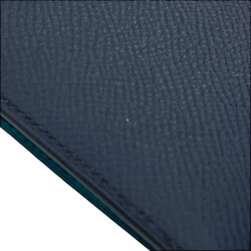 HERMES MC2 Edison Verso Wallet in Blue Indigo & Vert - Exquisite Craftsmanship
