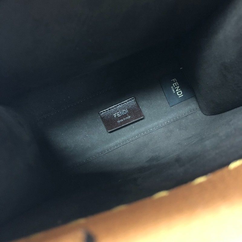 Fendi Go-To Shopper Small 2Way Shoulder Bag in Brown Calf Leather