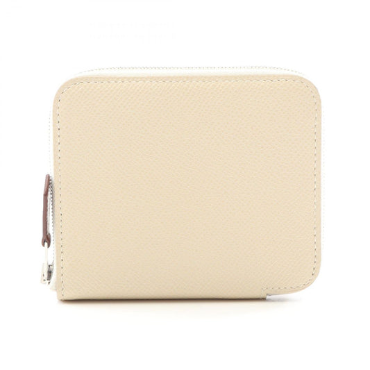 HERMES Azap Compact Silk-In Wallet in White - Exquisite Craftsmanship