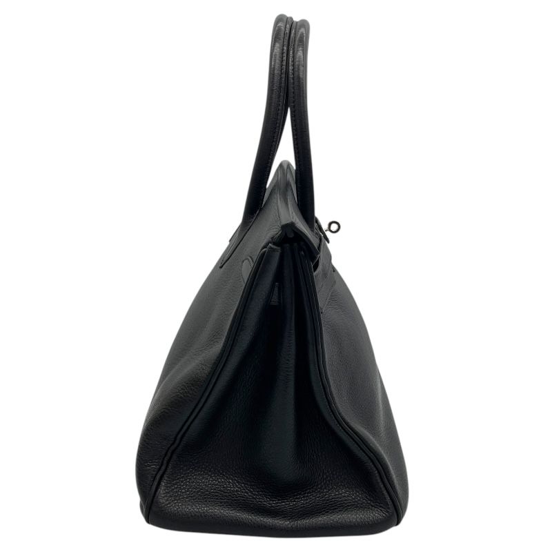 HERMES Birkin 35 Black Togo Leather Handbag with Silver Hardware