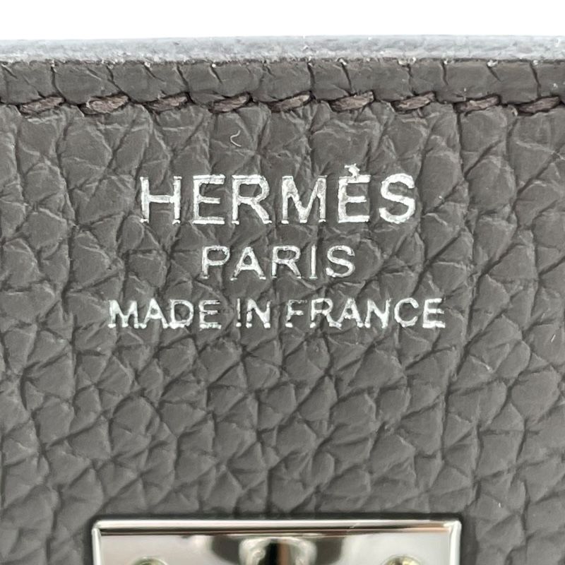 HERMES Birkin 25 U Stamp Etain/Silver Hardware Handbag