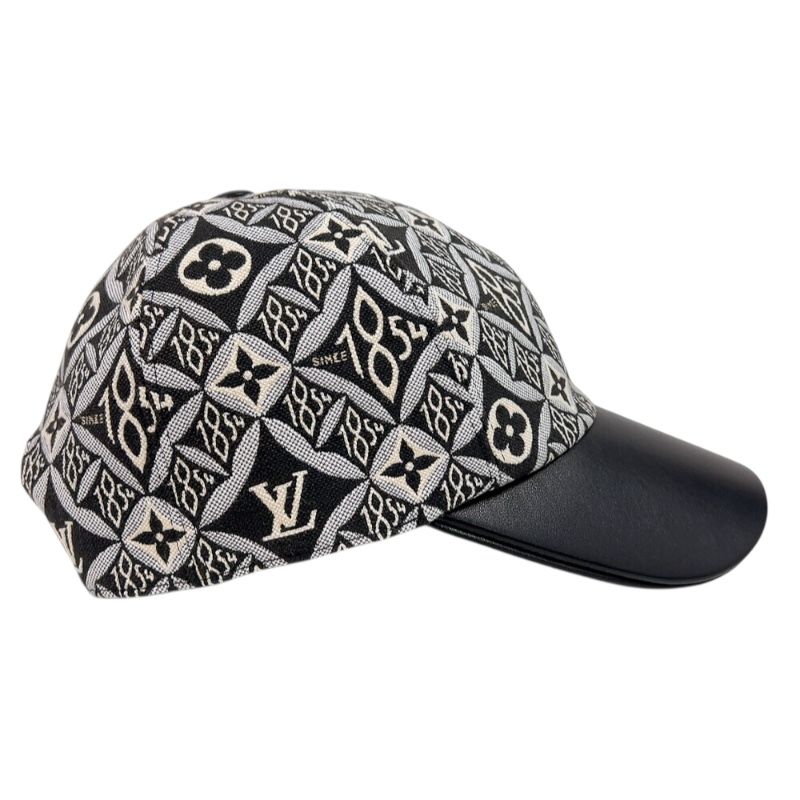 Louis Vuitton 1854 Monogram Cap in Gray with Gold Accents