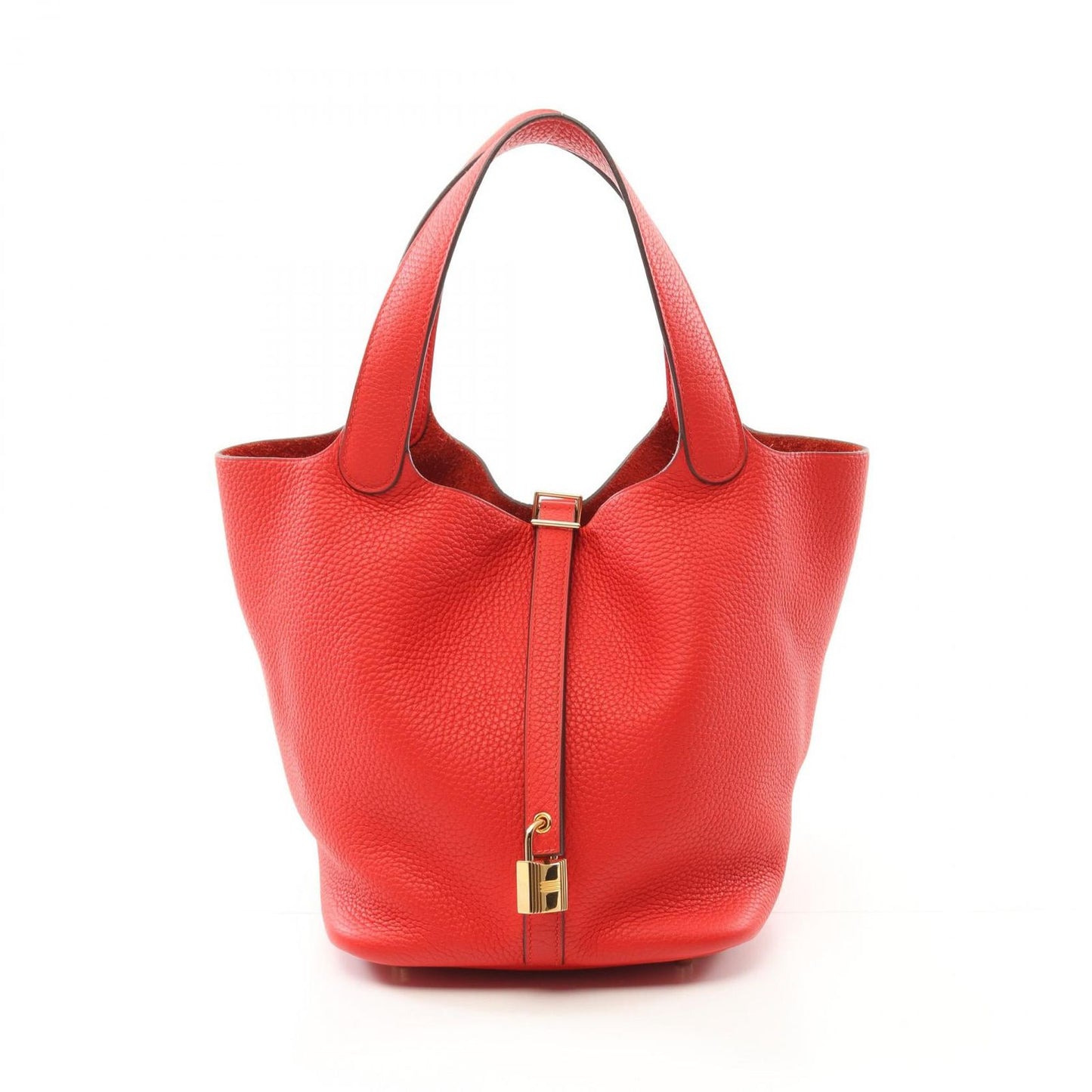 HERMES Picotin Lock MM Handbag in Tomato Red - Exquisite Craftsmanship
