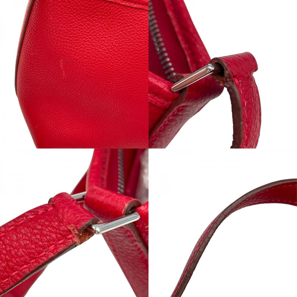 HERMES Berlingot PM Rouge Vif Togo Leather Shoulder Bag