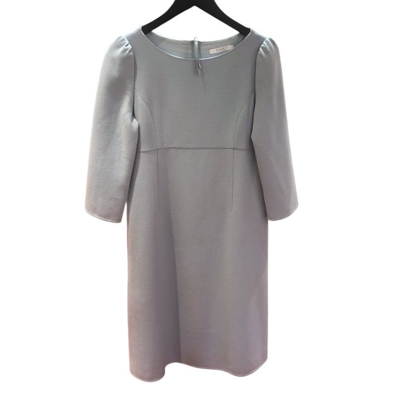 FOXEY Charlotte Blue Wool Dress - Timeless Elegance
