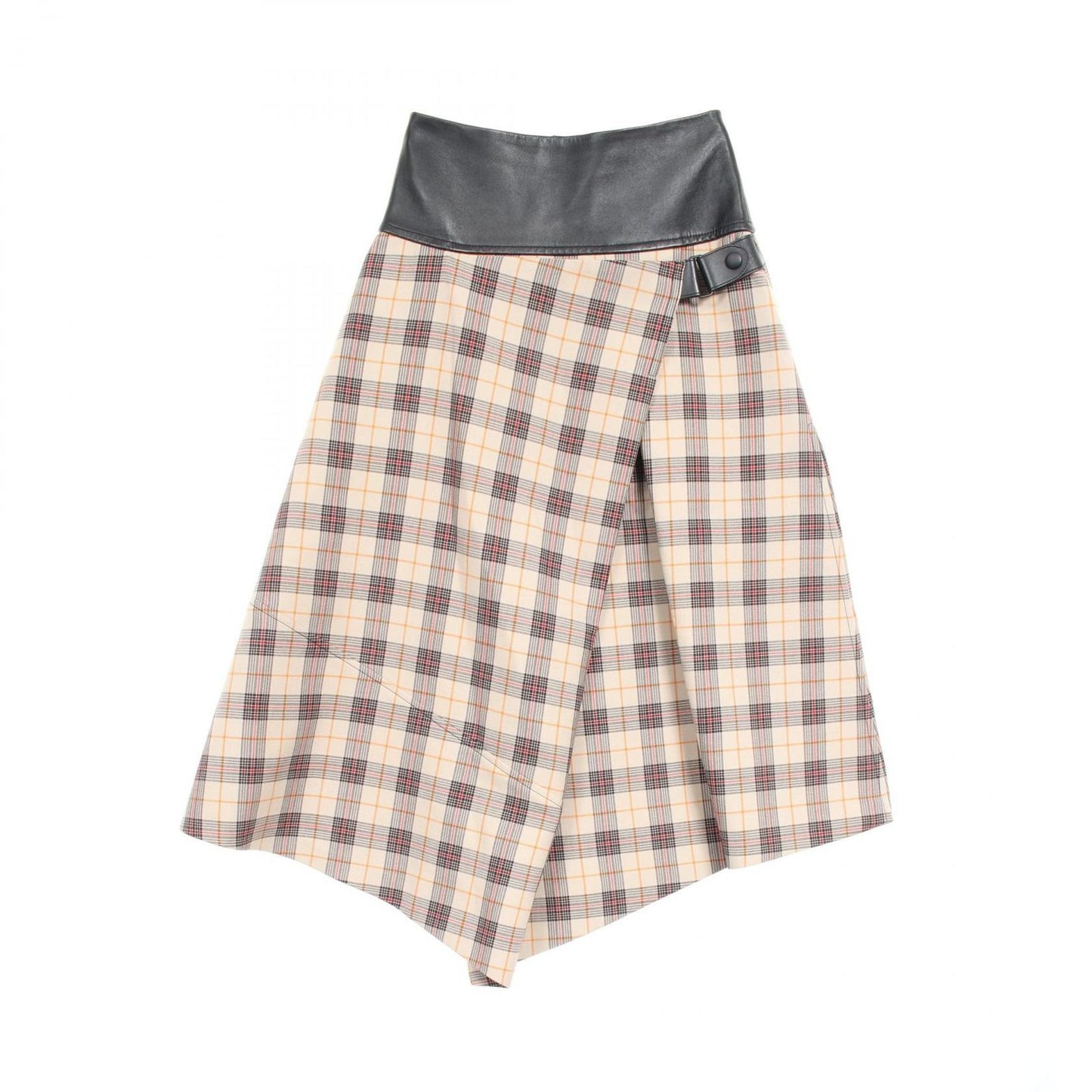 Louis Vuitton Wool Silk Skirt - Timeless Elegance in Beige & Black