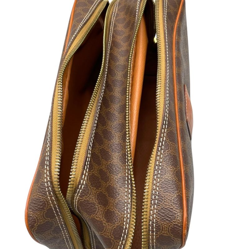 CELINE Macadam Brown PVC Pouch - Timeless Elegance