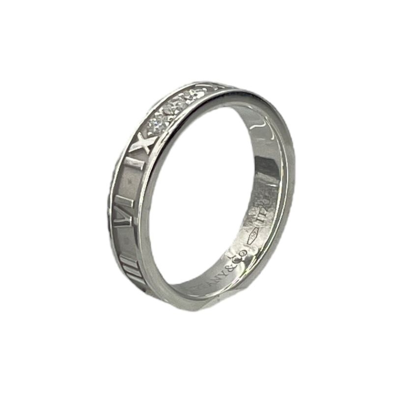 Tiffany & Co. Atlas Ring in 750WG with Diamonds - Exquisite Craftsmanship