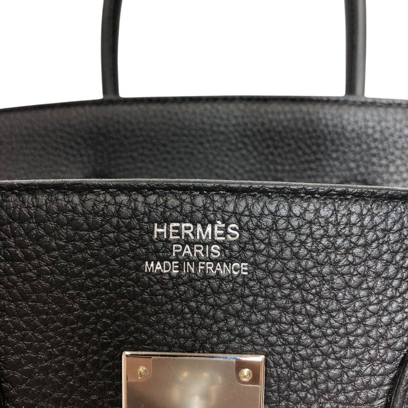 HERMES Birkin 35 B Stamp Black Togo Leather Handbag with Silver Hardware