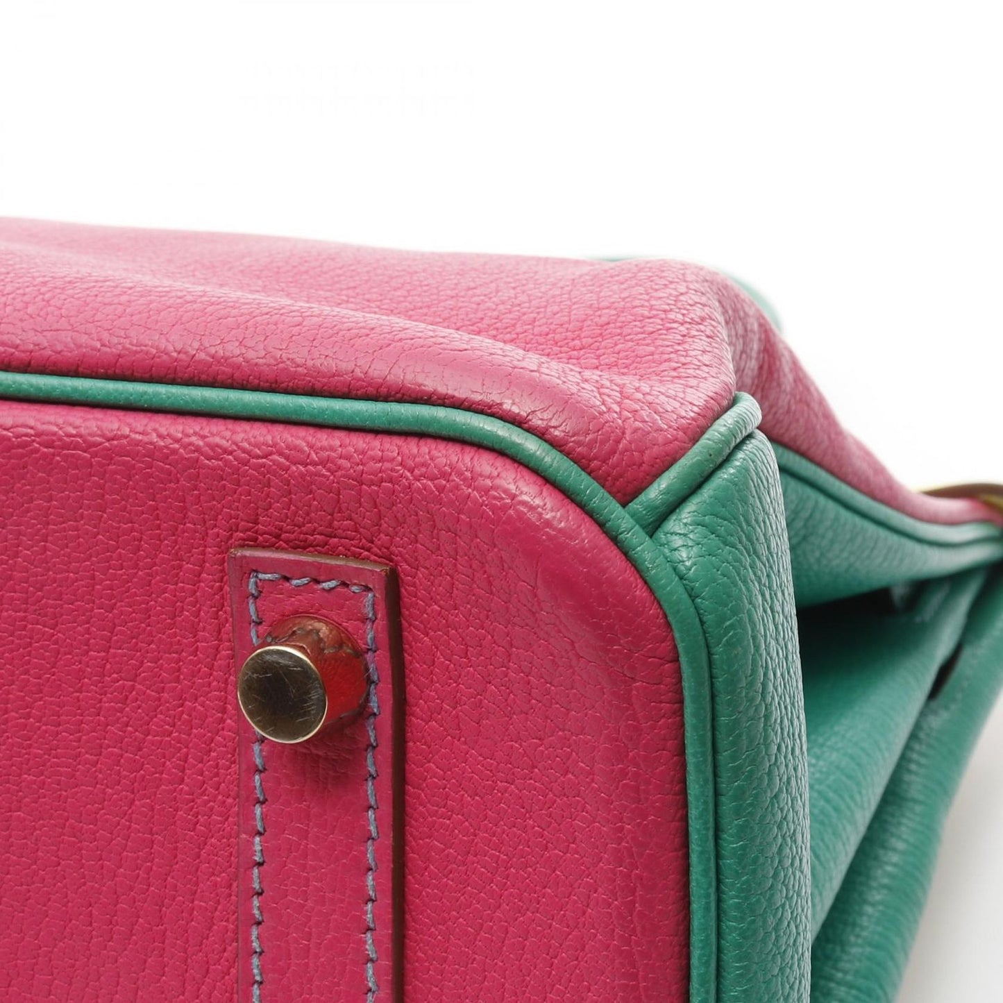 HERMES Birkin 30 Handbag in Shocking Pink, Lime & Mint