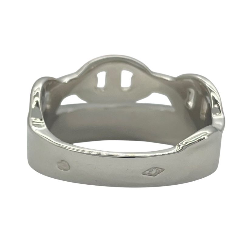 HERMES Collier de Chien Ring in K18 White Gold with Diamonds