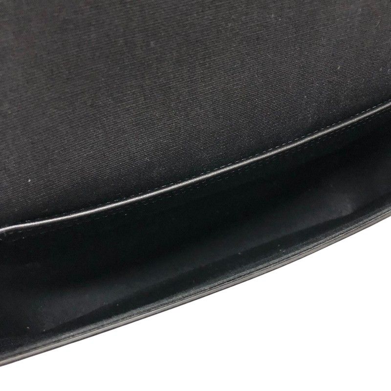 CELINE Flap Messenger Bag in Black Trionf Canvas & Leather