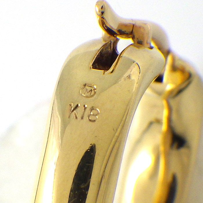 MIKIMOTO Square Hoop Earrings with 3.0mm Baby Pearls in K18YG