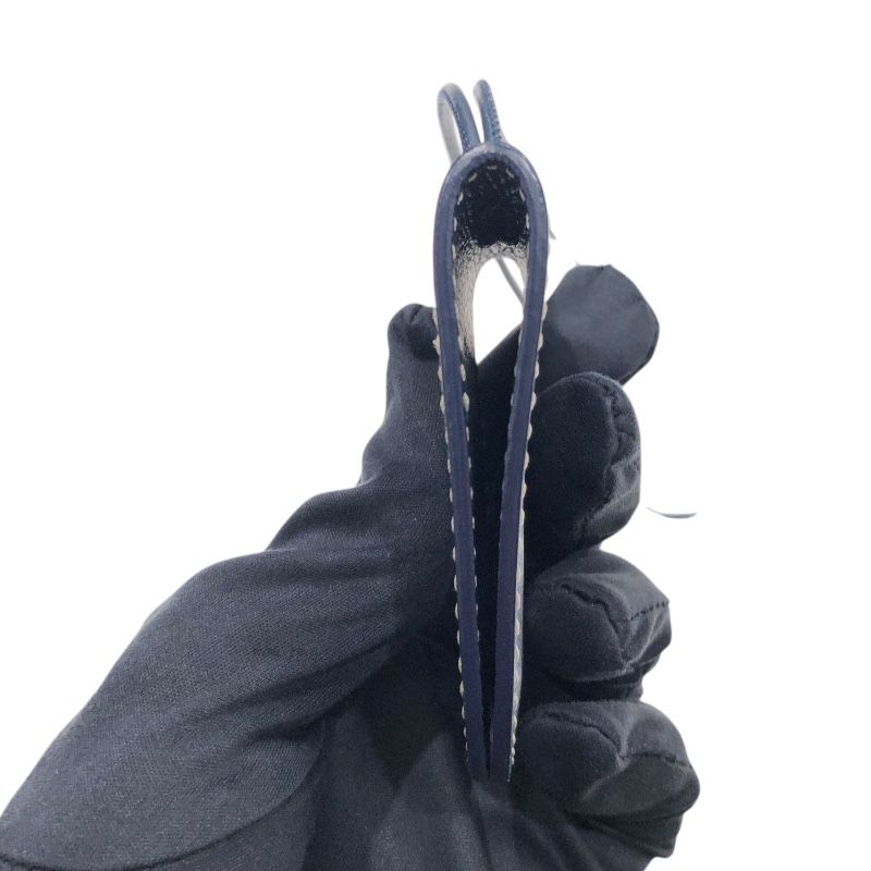 GOYARD Navy Leather Money Clip - Unisex Luxury Accessory