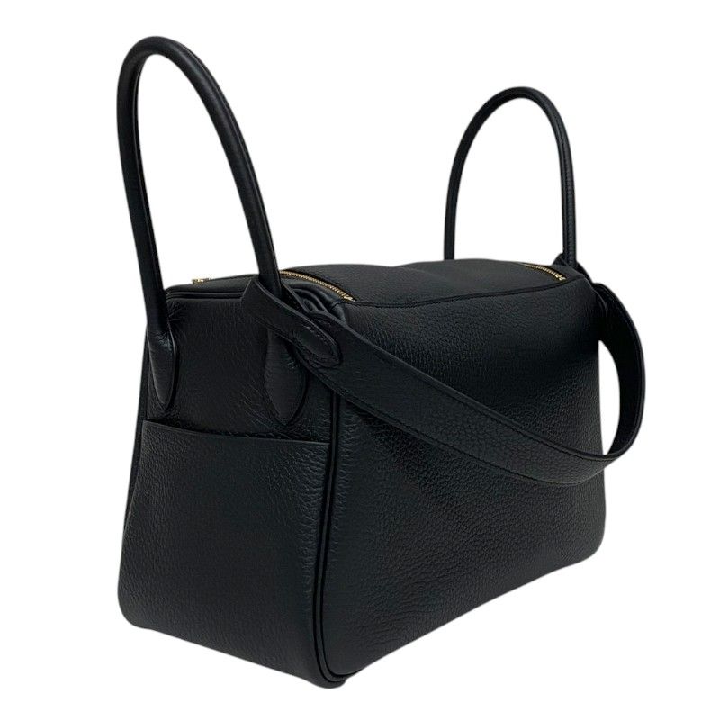 HERMES Lindy 26 Handbag - Black with Gold Hardware, 2025 Edition