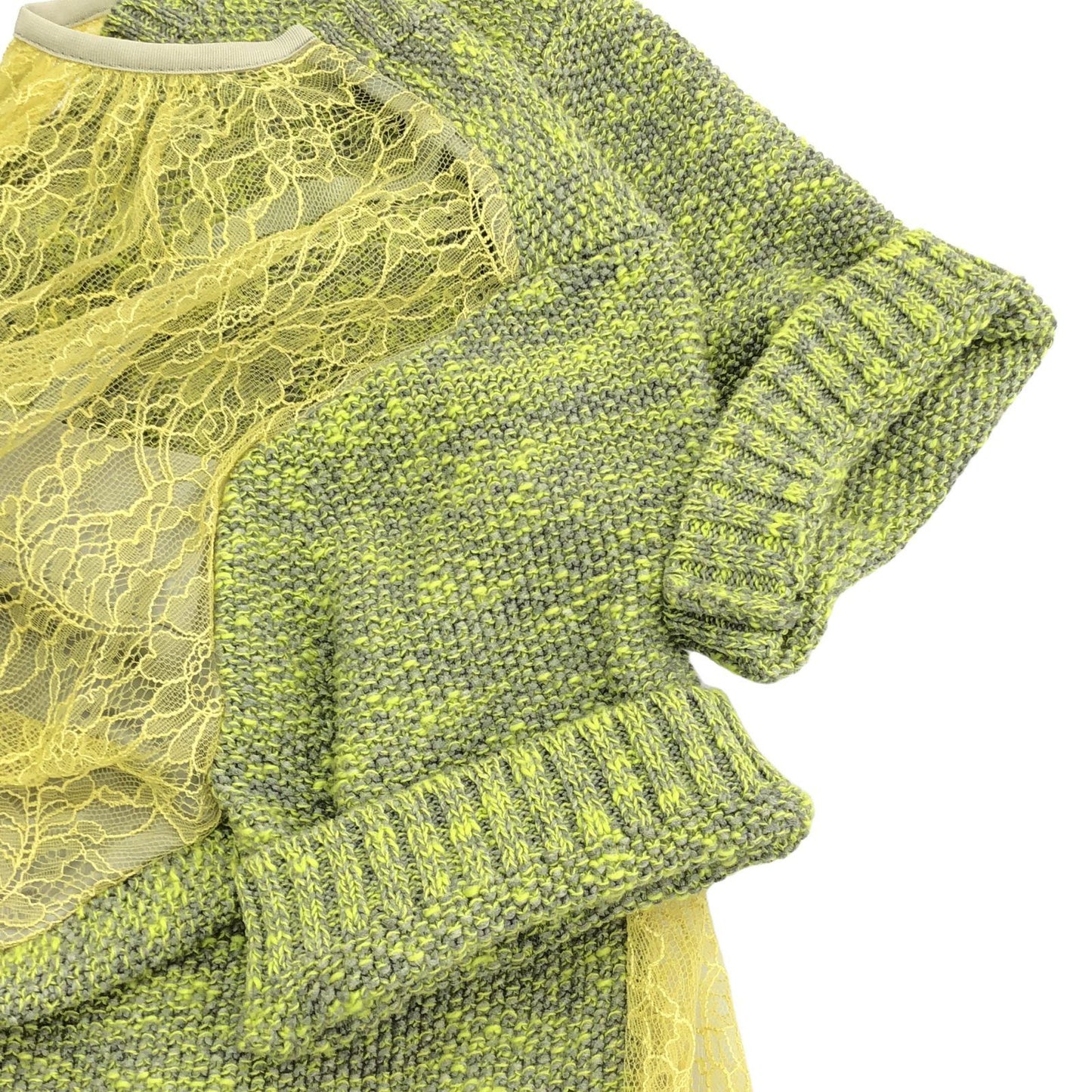 Sacai Summer Knit Sweater in Vibrant Yellow - Size S