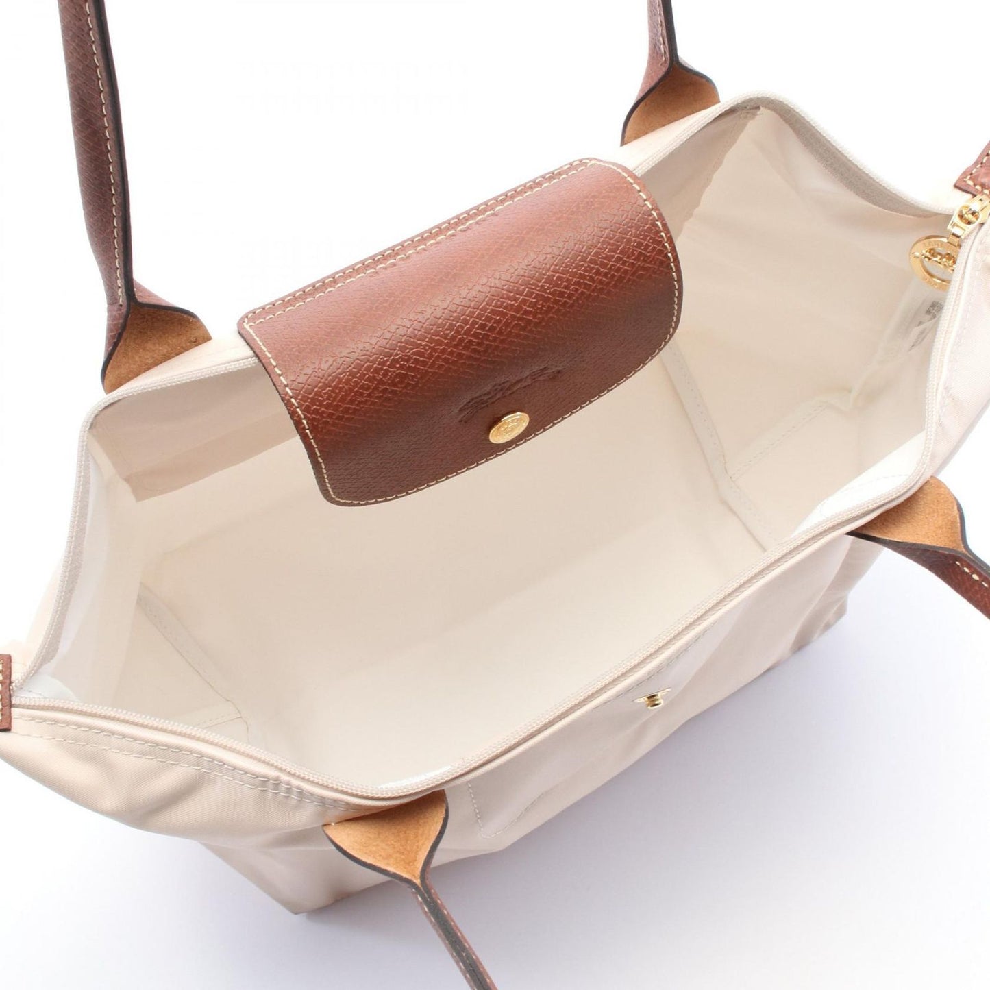 Longchamp Le Pliage Original M Tote Bag - Beige/Brown Canvas