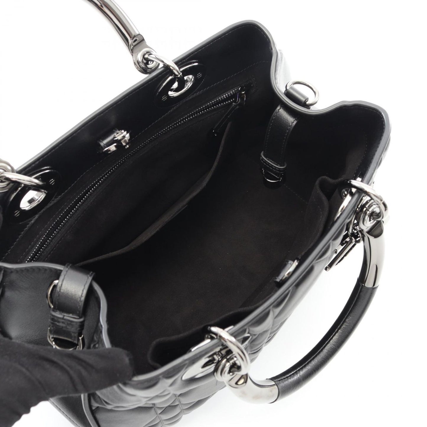 Dior Lady 95.22 Cannage Black Leather Handbag - Timeless Elegance