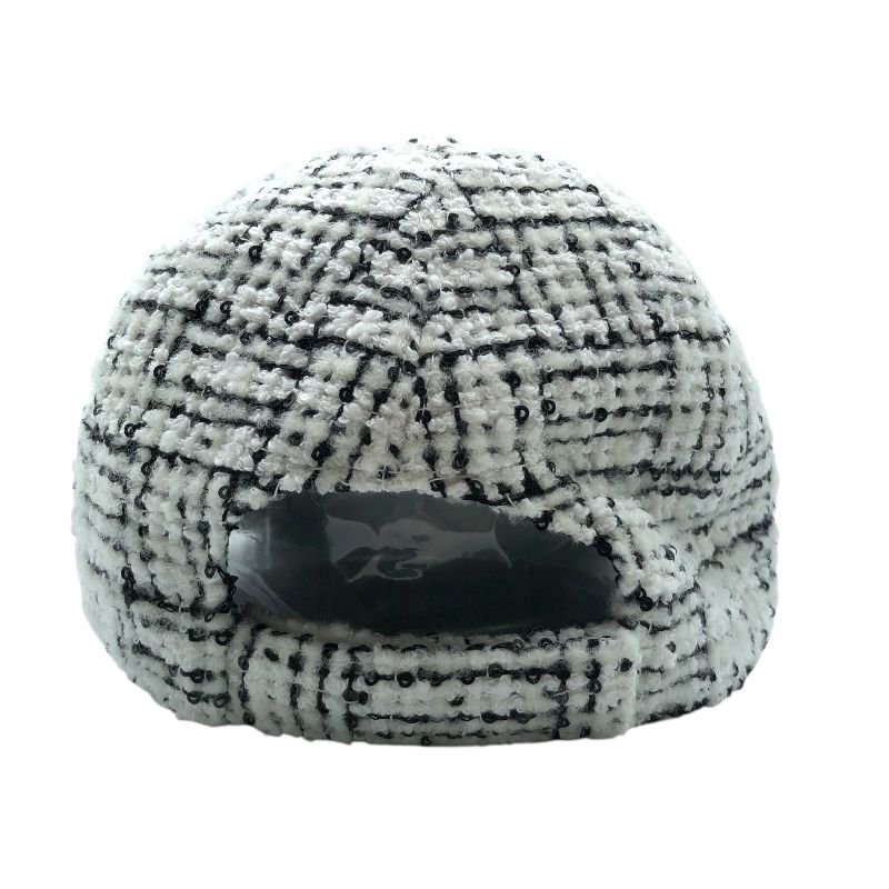 CHANEL Tweed Baseball Cap in White - Exquisite Cotton Craftsmanship