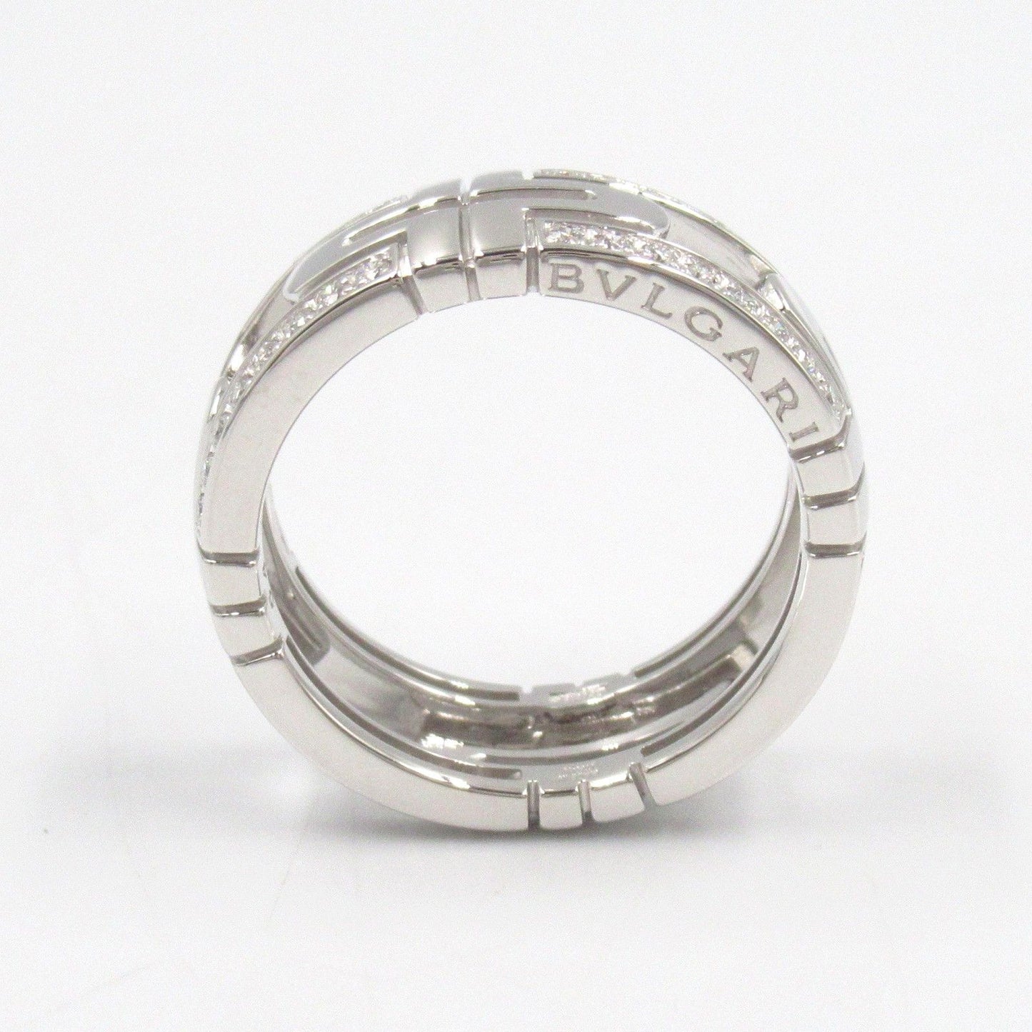 BVLGARI Parentesi Small Diamond Ring in 18K White Gold