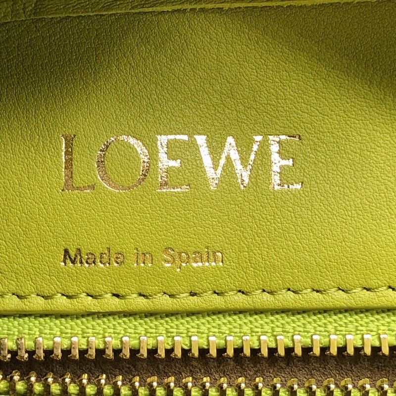LOEWE Amazona 19 Lime Leather Shoulder Bag with Gold Hardware