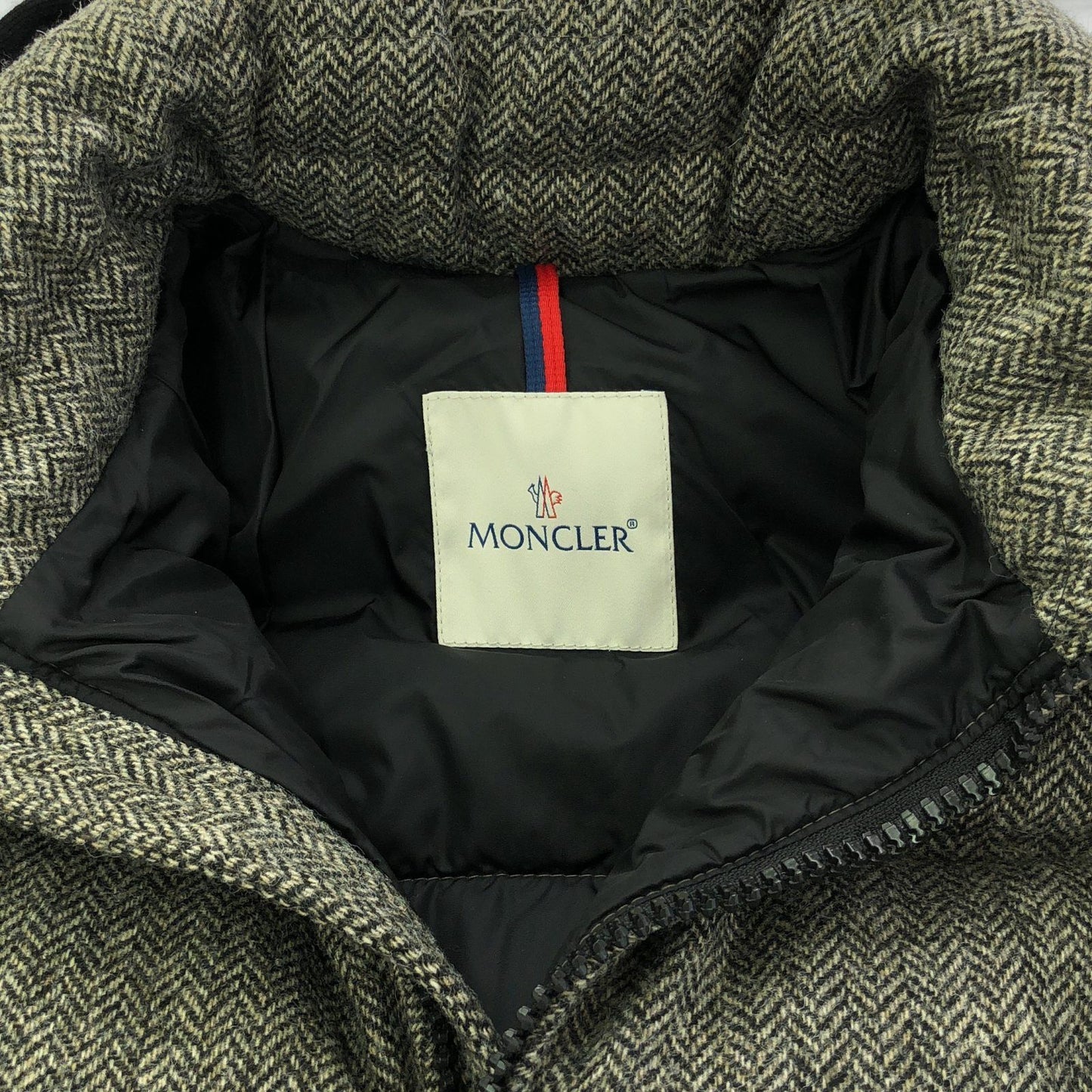 MONCLER Beige Wool Down Jacket - Timeless Elegance