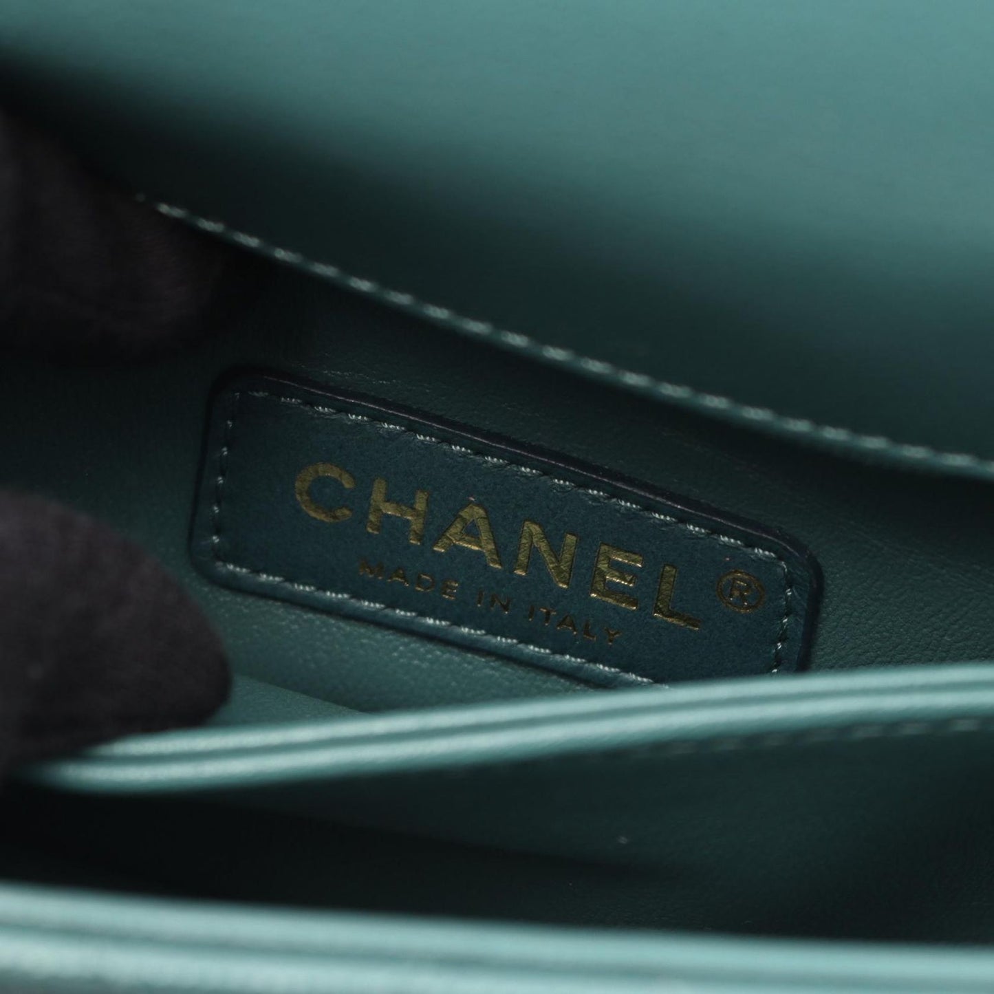 CHANEL Coco Handle XXS Top Handle Handbag in Blue Green