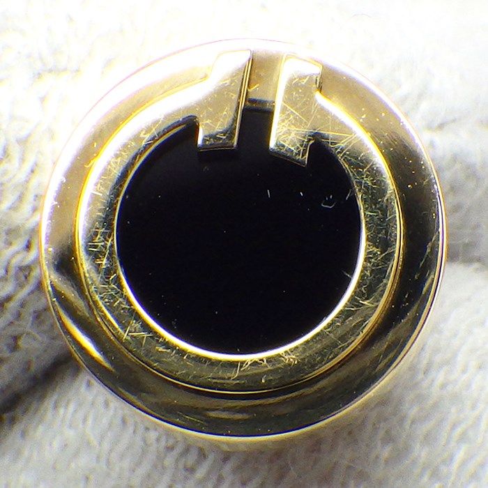 Tiffany & Co. T Circle Onyx Earrings in 18K Yellow Gold