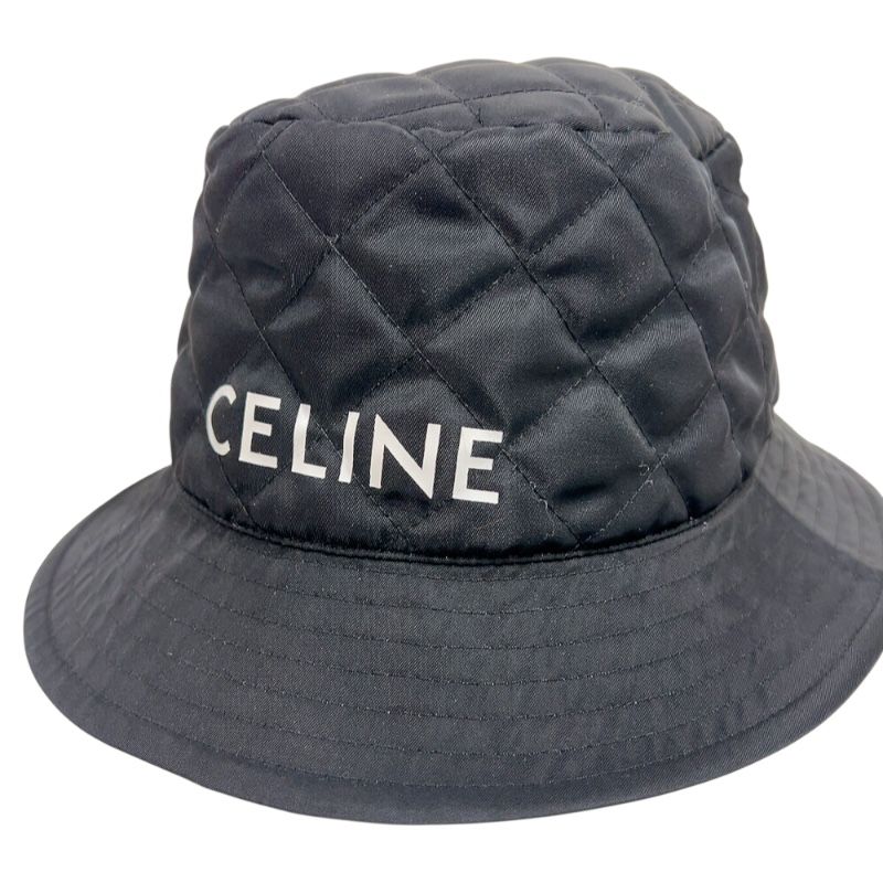 CELINE Quilted Logo Nylon Unisex Accessory - Black