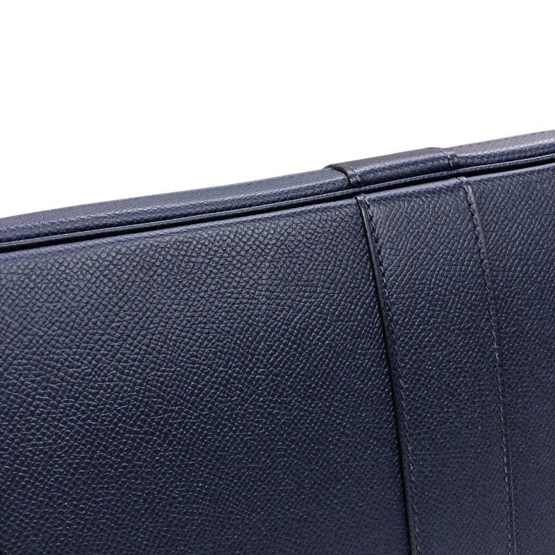 HERMES Garden Party PM A刻 Blue Saphir Veau Epsom Handbag