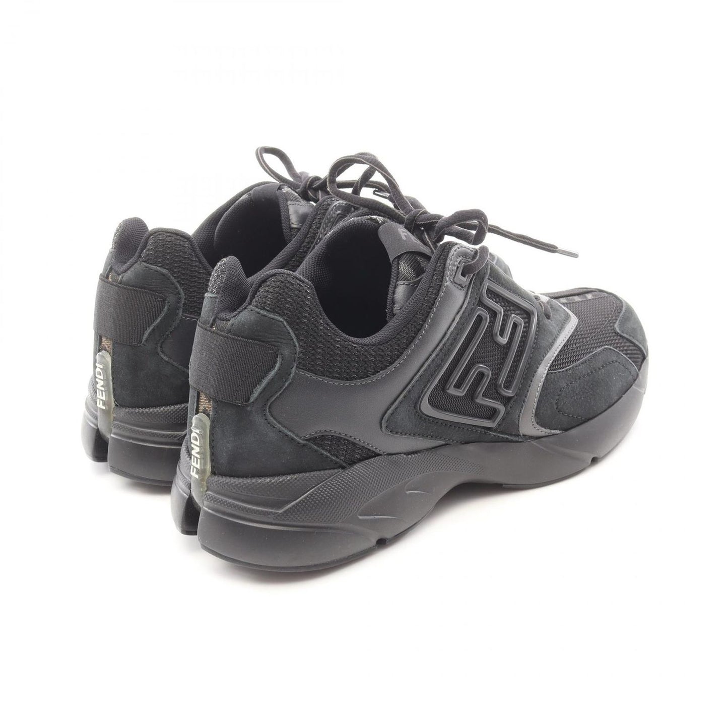 FENDI FASTER Suede Sneakers - Timeless Elegance in Black