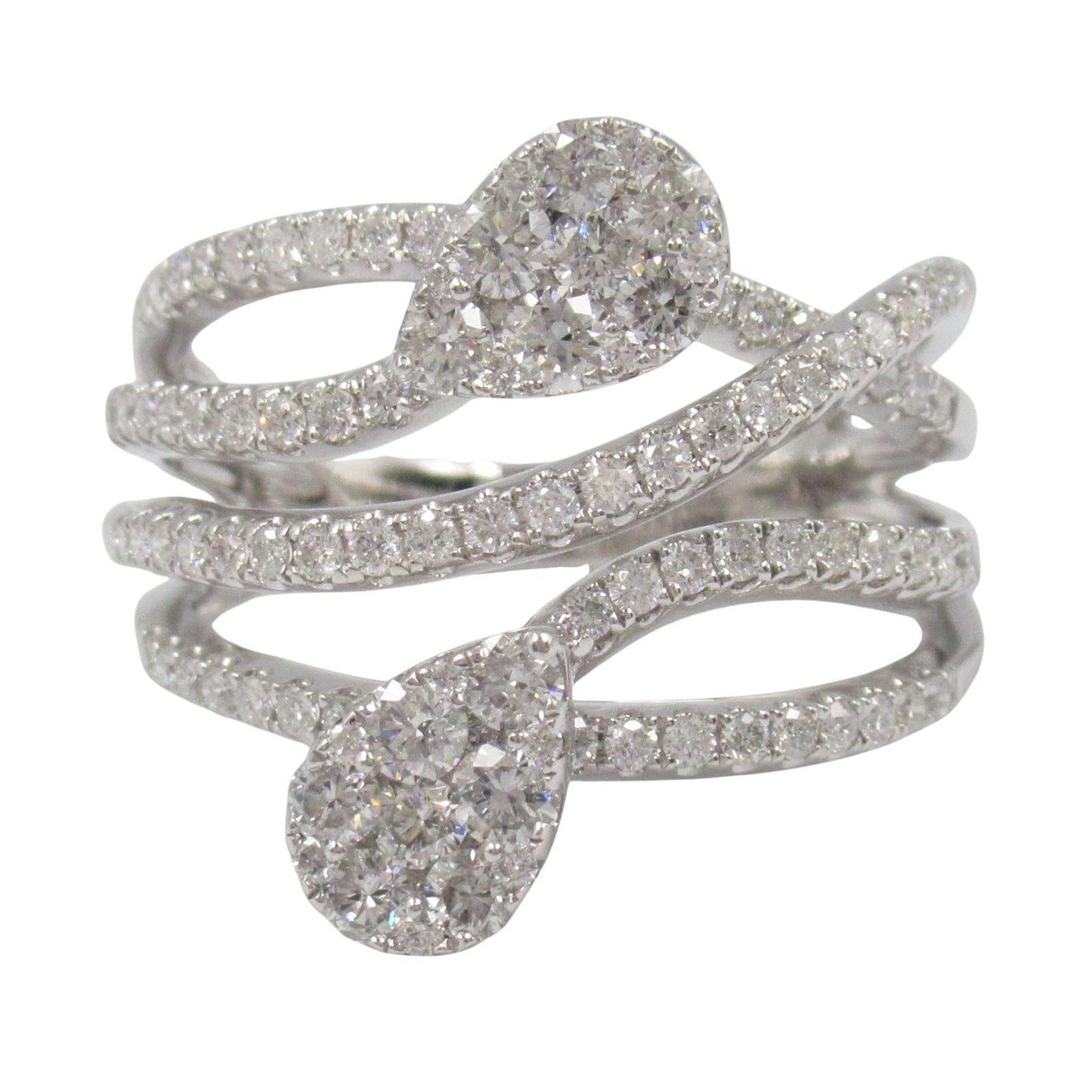 Exquisite K18WG Diamond Ring - 1.35ct Elegance