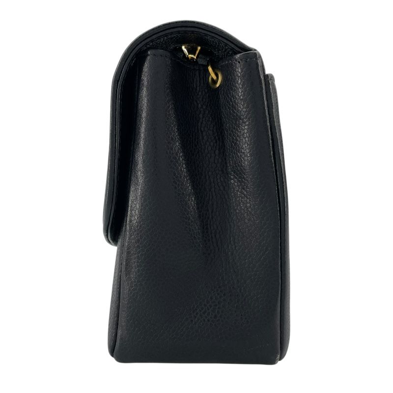 CHANEL Diana 25 Black Caviar Skin Shoulder Bag with Gold Hardware