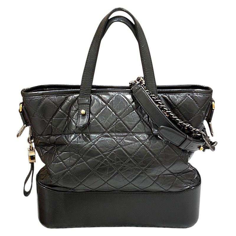CHANEL Gabrielle 2WAY Tote Bag - Black/Gold/Silver Hardware